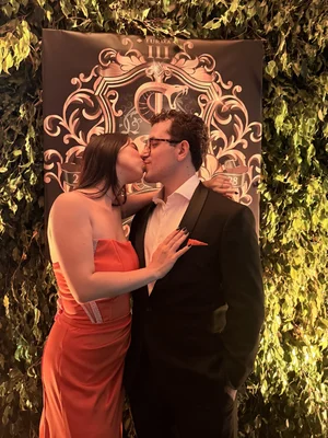 Casal em evento